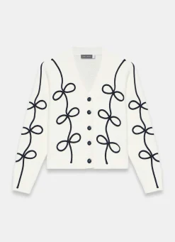 Neutral Bow Detail Cardigan
