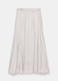 Neutral Crinkle Maxi Skirt