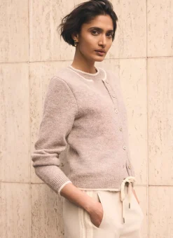 Neutral Double Layer Knit Cardigan