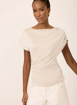 Neutral Drape Detail Top