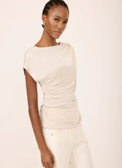 Neutral Drape Detail Top