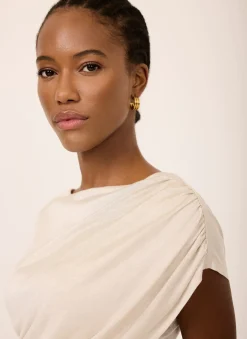 Neutral Drape Detail Top