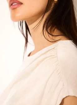 Neutral Drape Detail Top