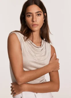 Neutral Draped Top