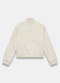 Neutral Funnel Neck Bomber Jacket