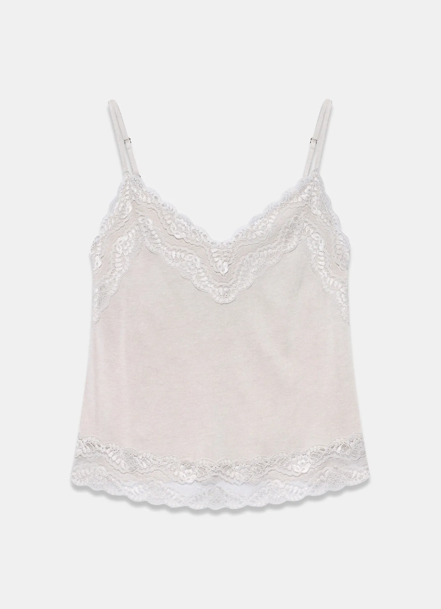 Neutral Lace Detail Camisole Top