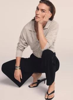 Neutral Linen Blend Knit Jumper