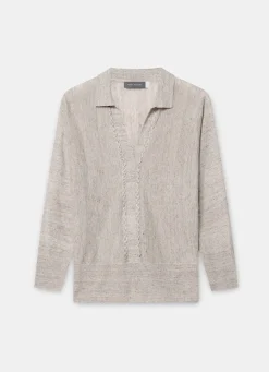 Neutral Linen Blend Knit Jumper