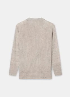 Neutral Linen Blend Knit Jumper