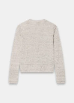 Neutral Linen Blend Layered Cardigan