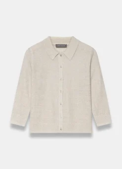 Neutral Metallic Knit Top