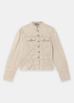 Neutral Military Peplum Jacket