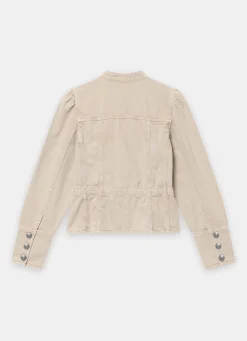 Neutral Military Peplum Jacket