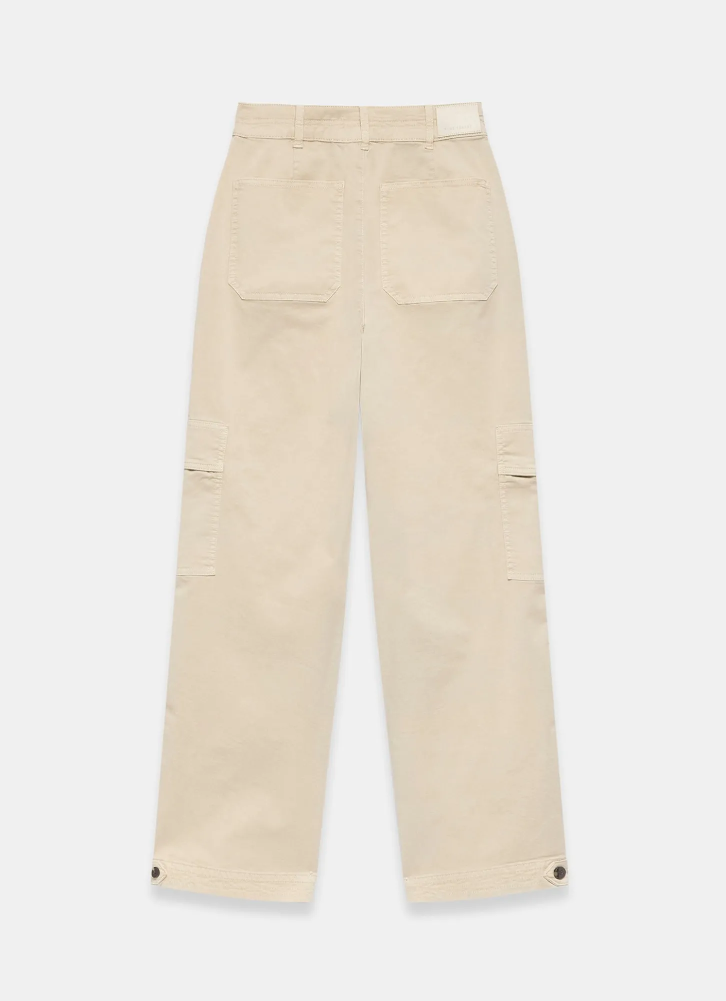 Neutral Straight Utility Chino Trousers