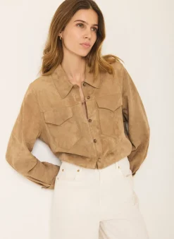 Neutral Suede Shirt
