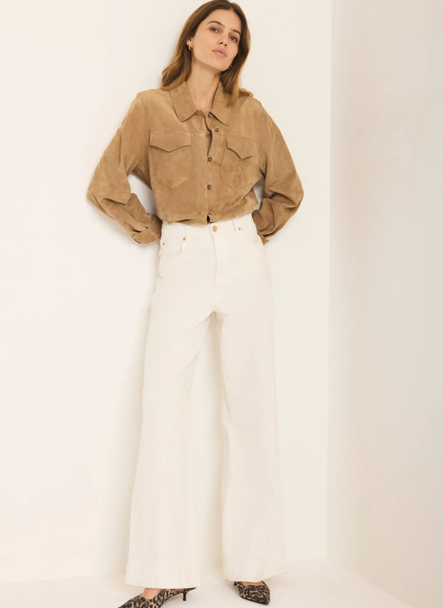 Neutral Suede Shirt