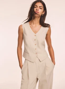 Neutral Tailored Waistcoat