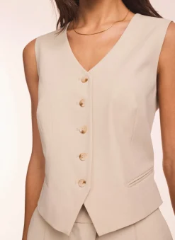 Neutral Tailored Waistcoat