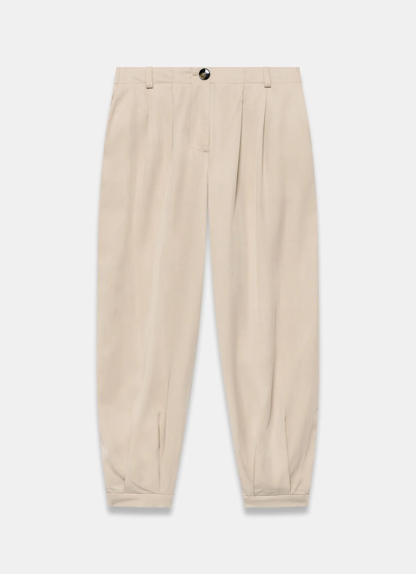 Neutral Tapered Balloon Trousers