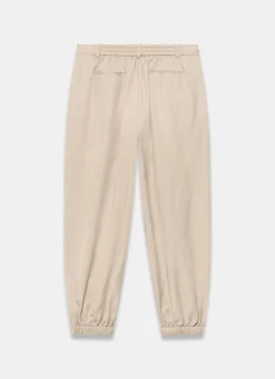Neutral Tapered Balloon Trousers