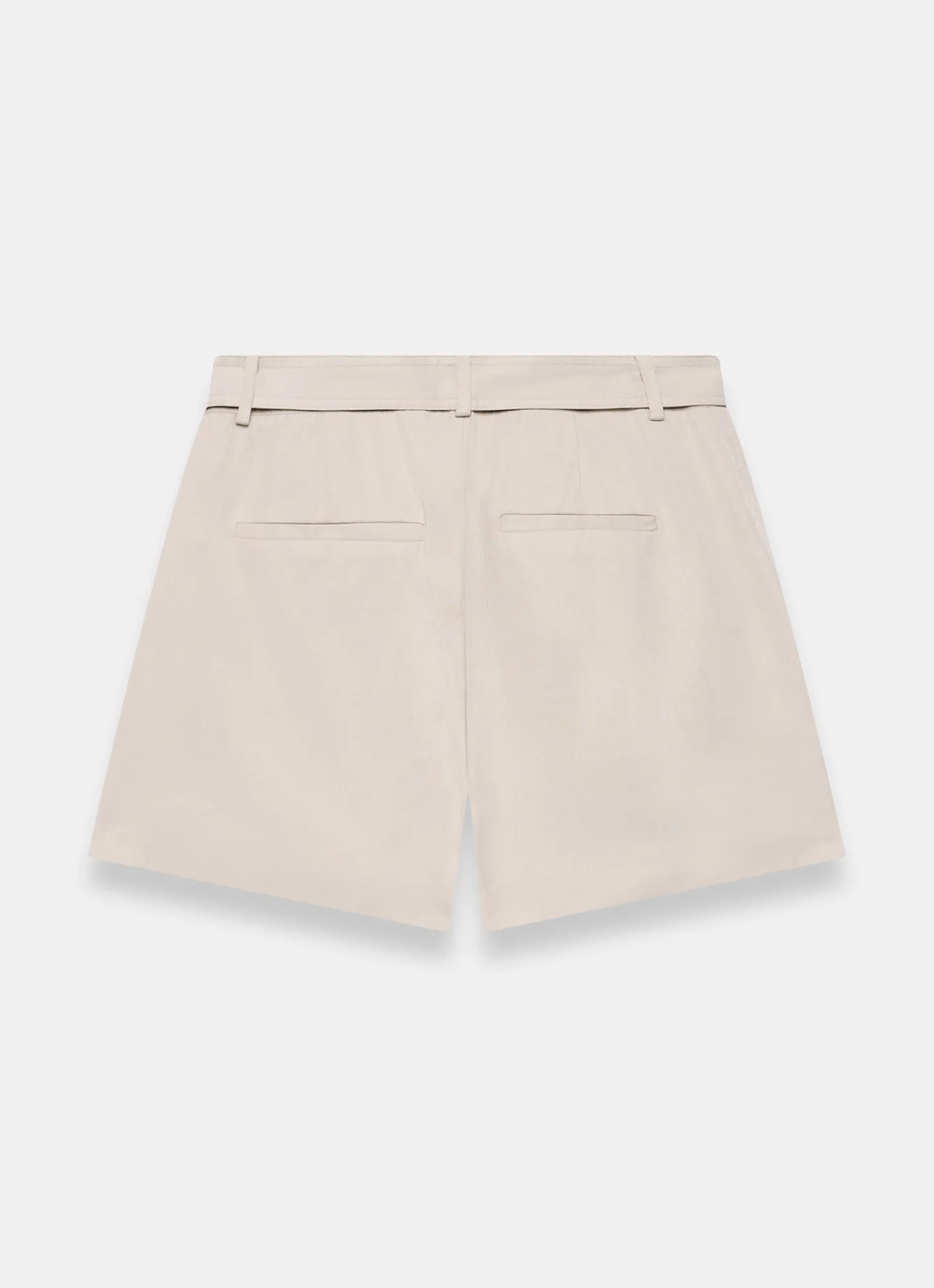 Neutral Tie Waist Shorts
