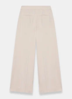 Neutral Tie Waist Wide Trousers