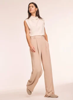 Neutral Waist Detail Wide Trousers