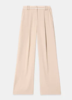 Neutral Waist Detail Wide Trousers