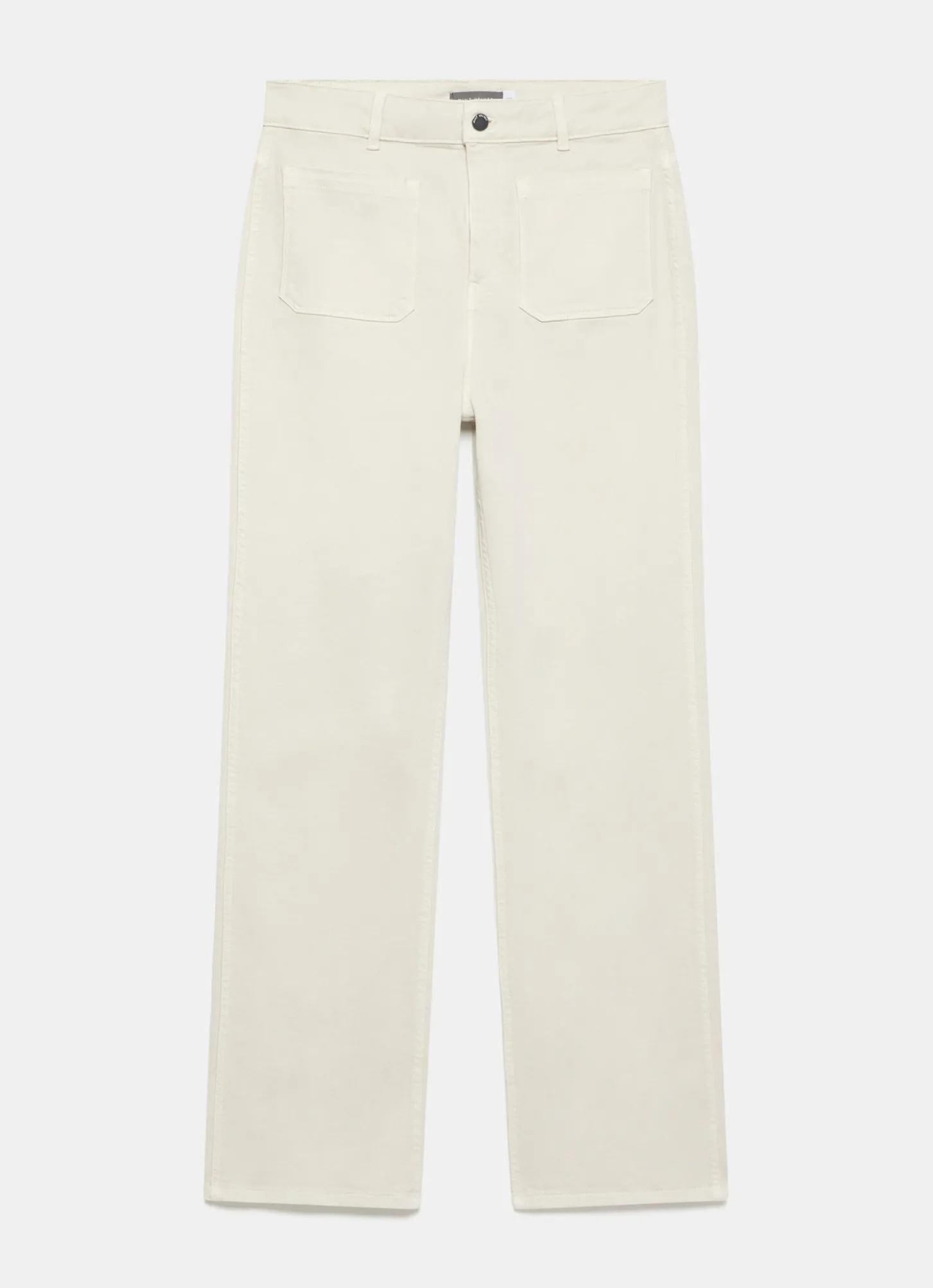 Neutral Wash Relaxed Bootcut Patch Pocket Jeans