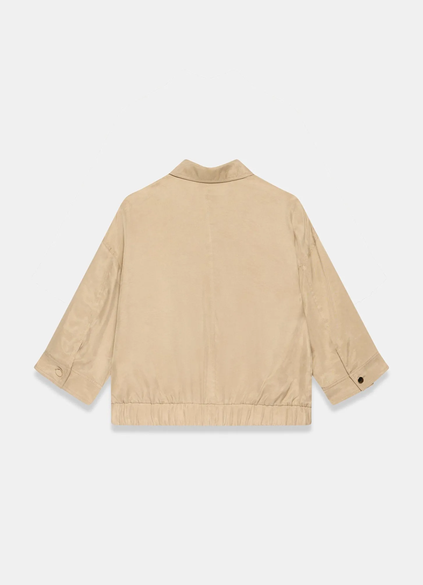 Neutral Zip Detail Blouse