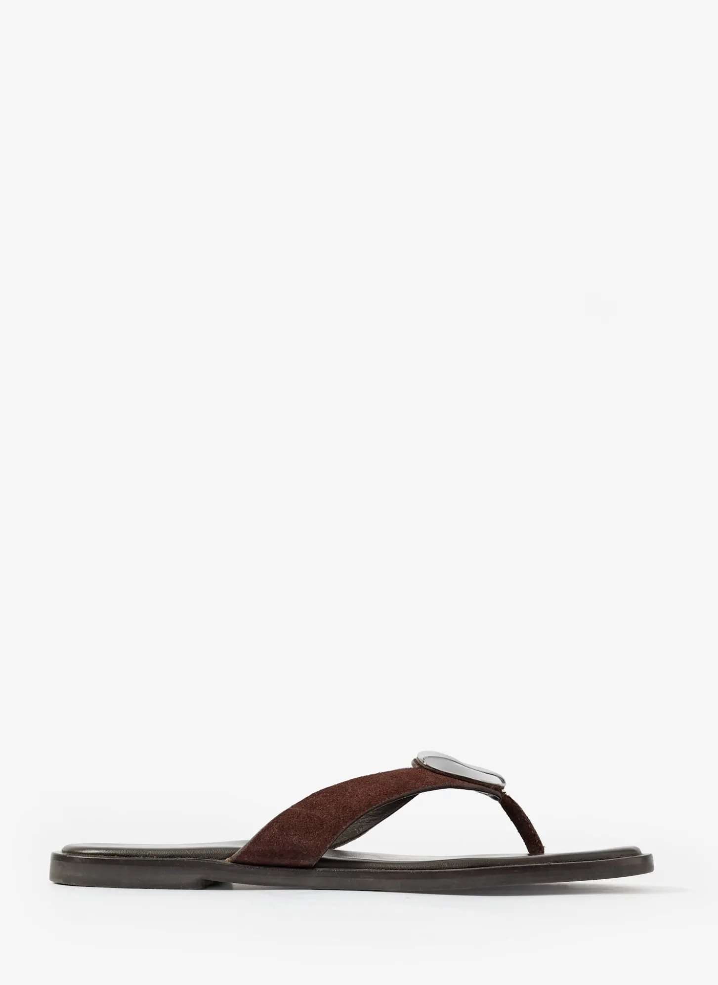 Nova Brown Leather Flip Flop Sandals