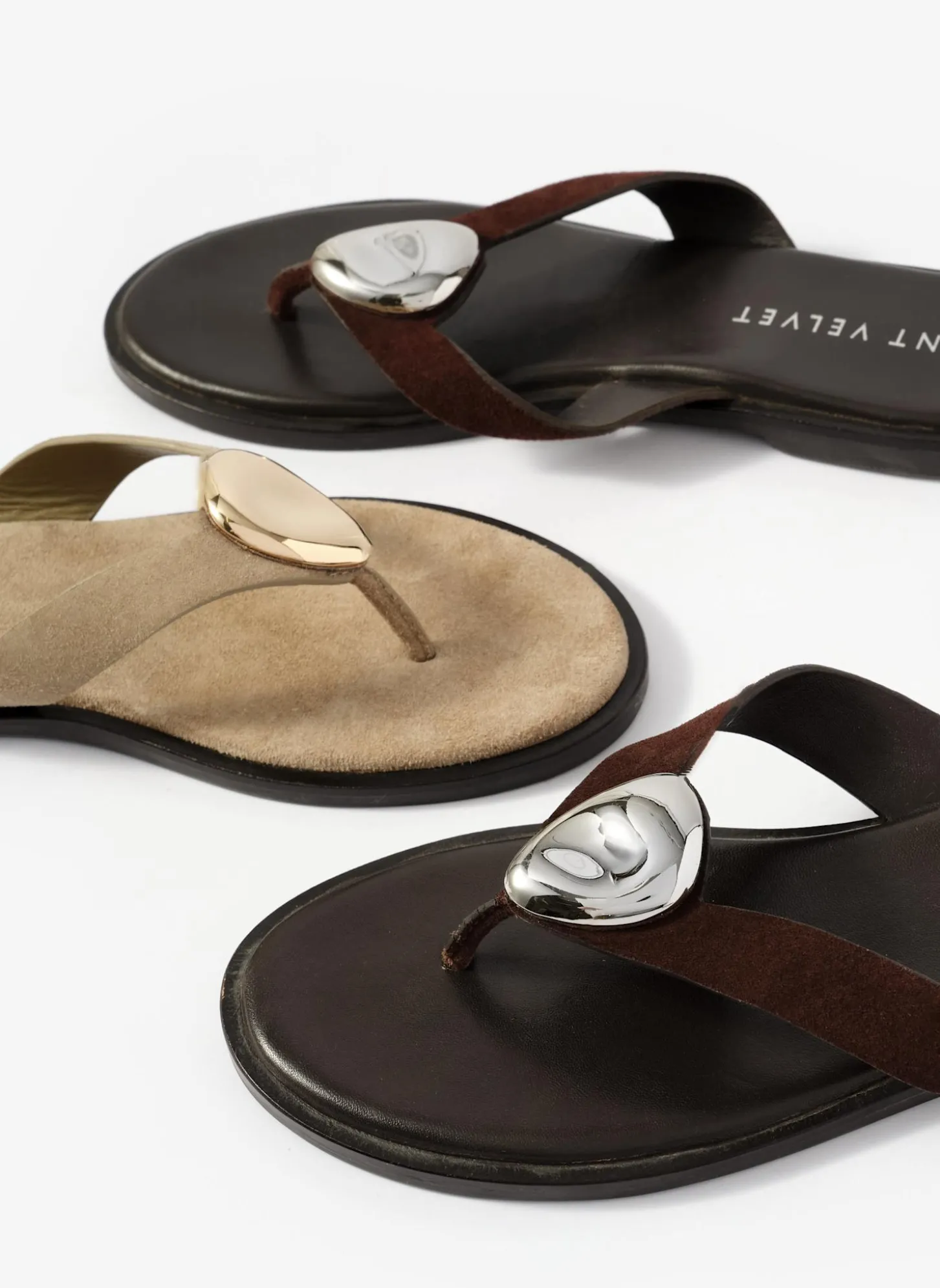 Nova Brown Leather Flip Flop Sandals