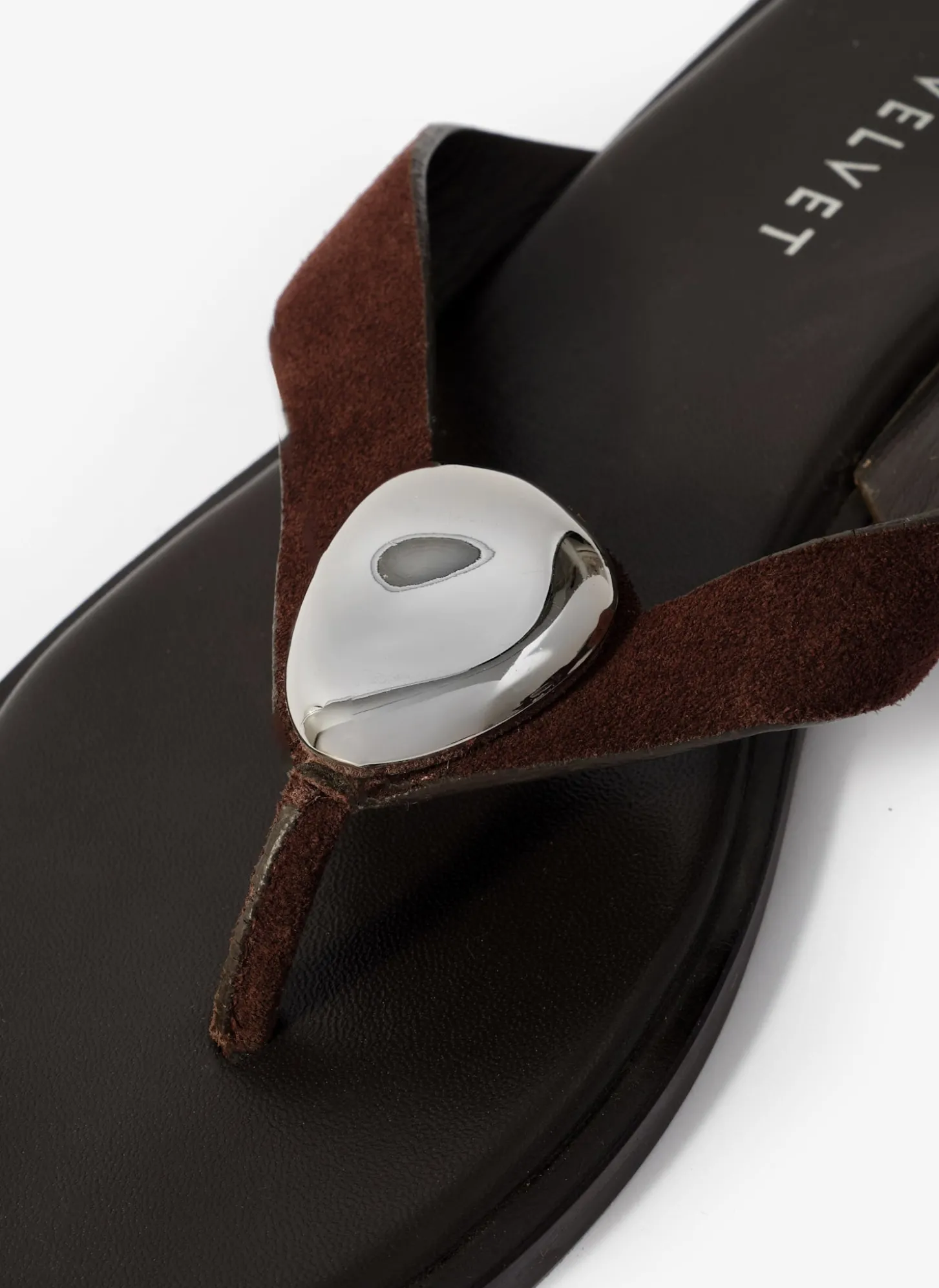 Nova Brown Leather Flip Flop Sandals