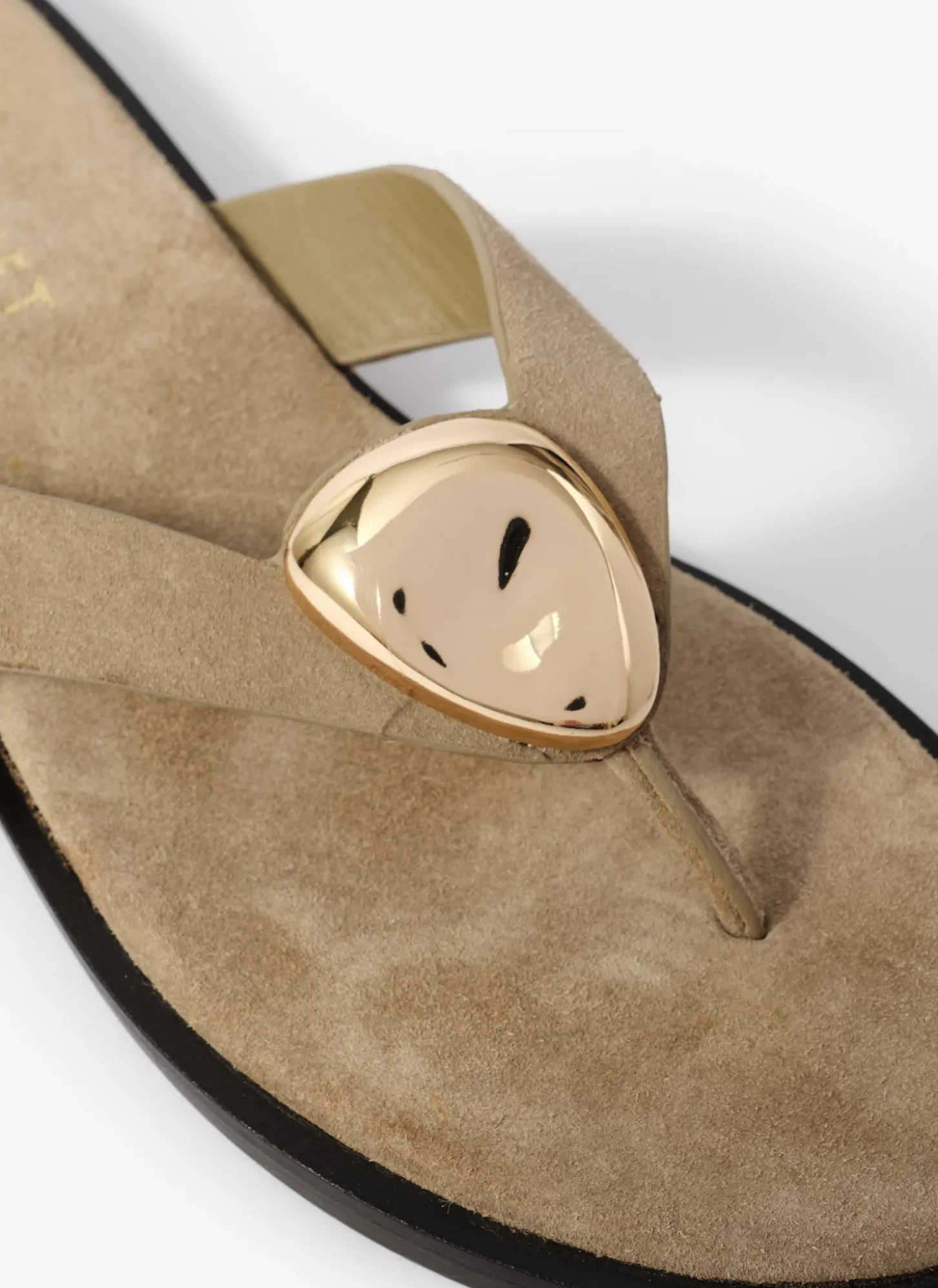 Nova Khaki Suede Flip Flop Sandals