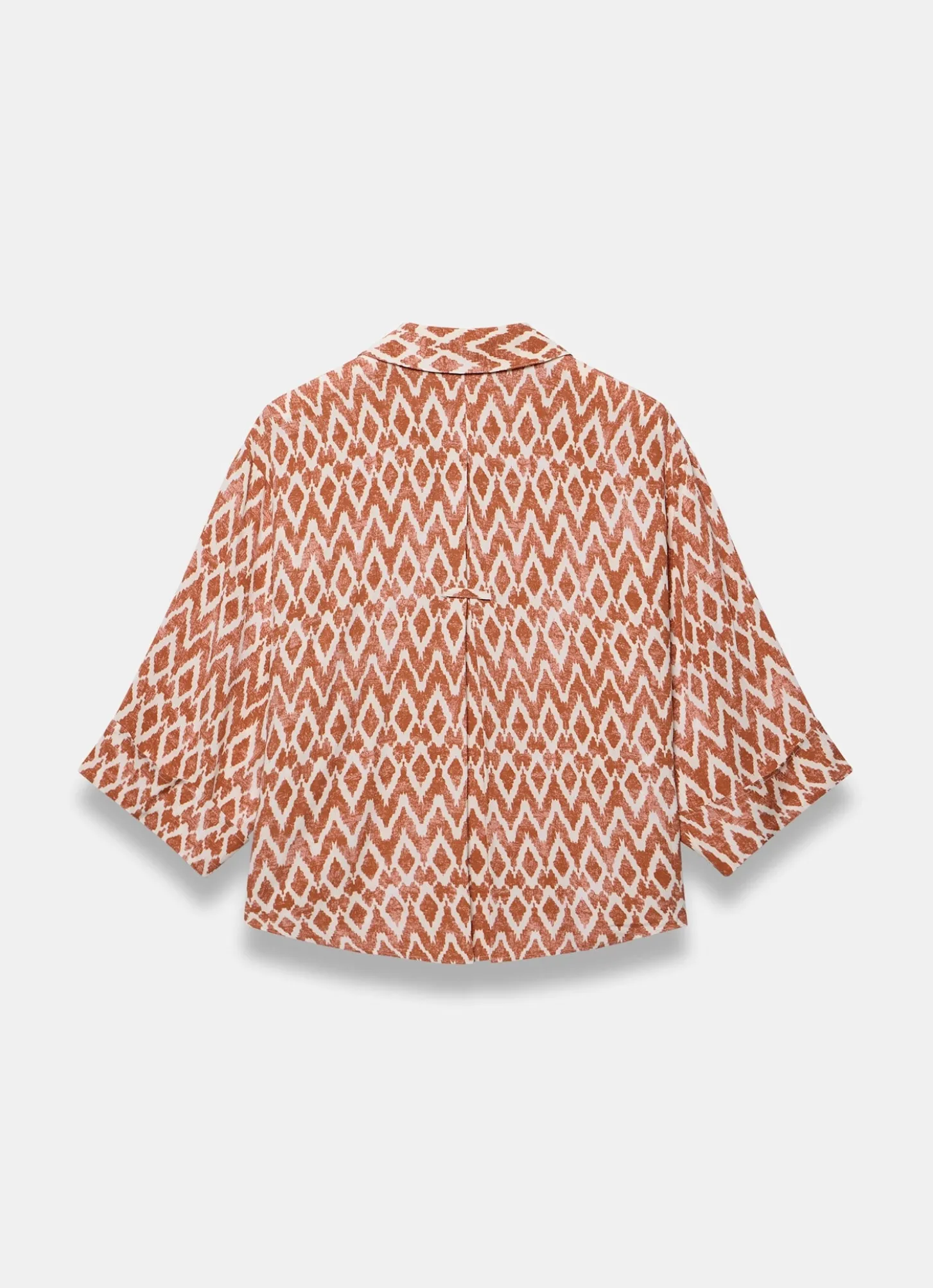 Orange Geo Print Resort Shirt