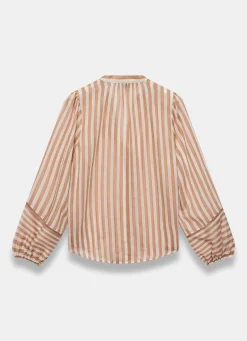 Orange Striped Blouse