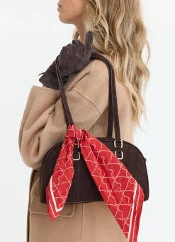 Otti Brown Suede Shoulder Bag