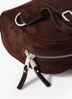 Otti Brown Suede Shoulder Bag
