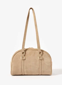 Otti Neutral Suede Shoulder Bag