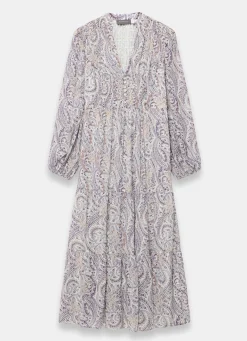 Paisley Print Boho Maxi Dress