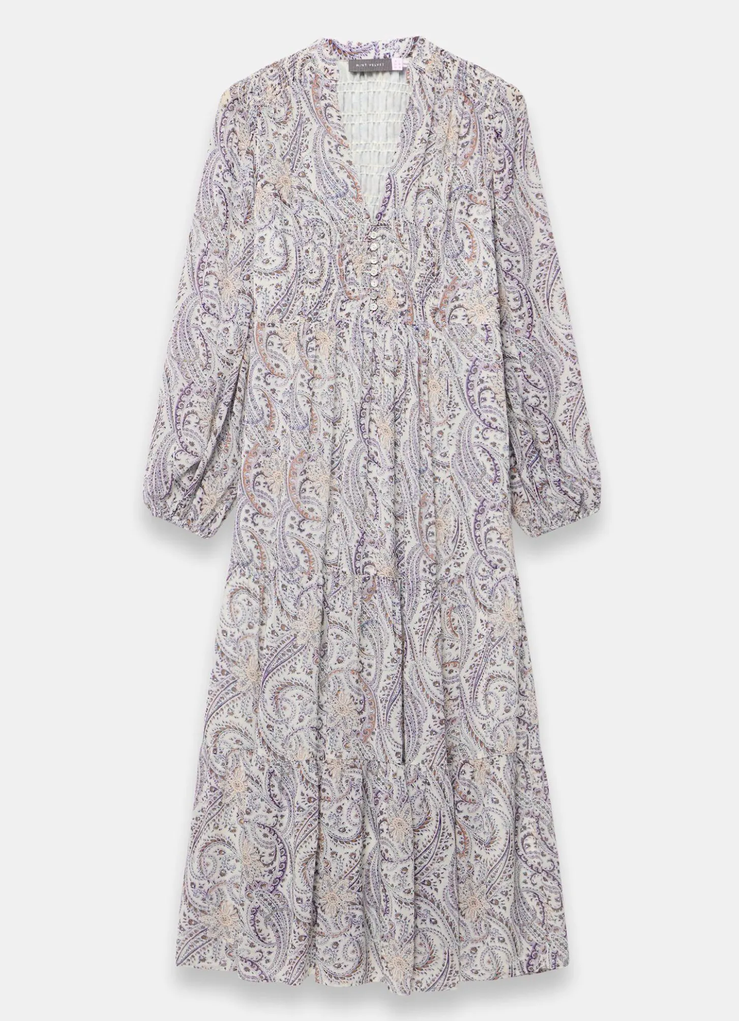 Paisley Print Boho Maxi Dress