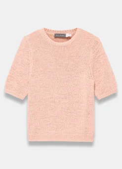 Pink Cotton Blend Knit Top