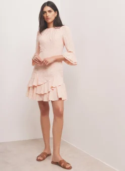 Pink Floral Print Mini Dress