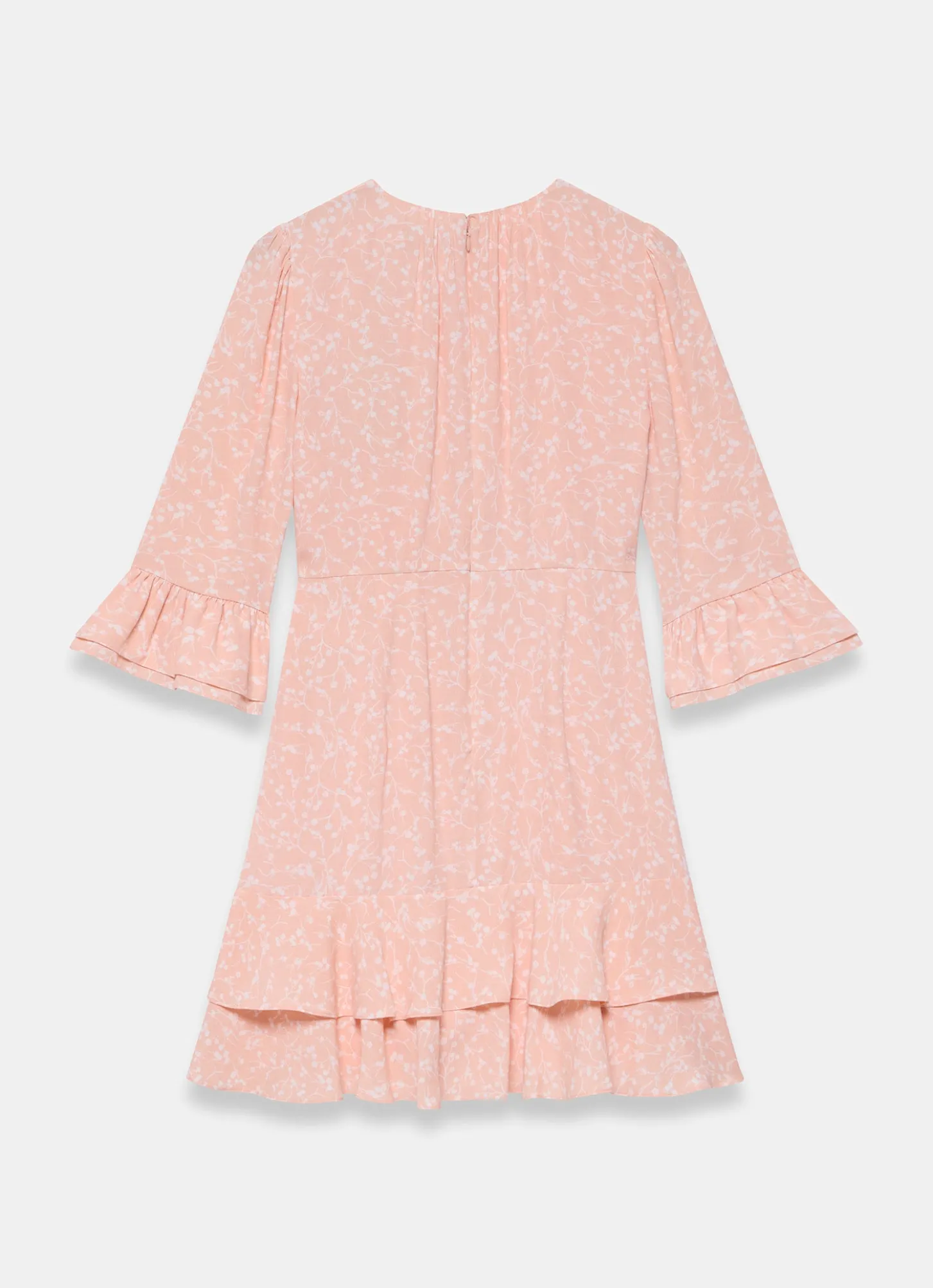 Pink Floral Print Mini Dress