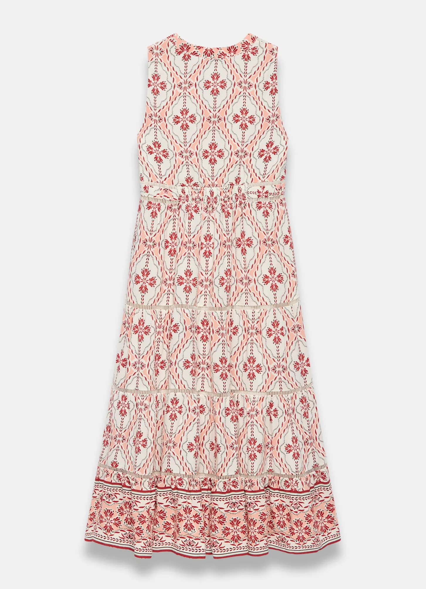Pink Geo Print Maxi Dress