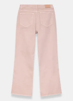 Pink Patch Pocket Flared Jeans