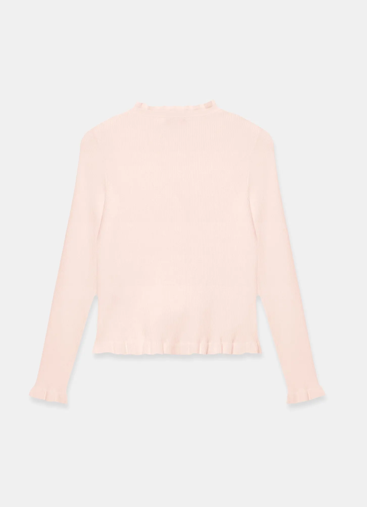 Pink Ruffle Detail Cardigan