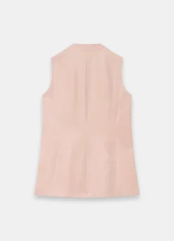 Pink Tailored Longline Waistcoat