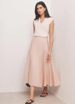 Pink Wool Blend Sleeveless Knit Top