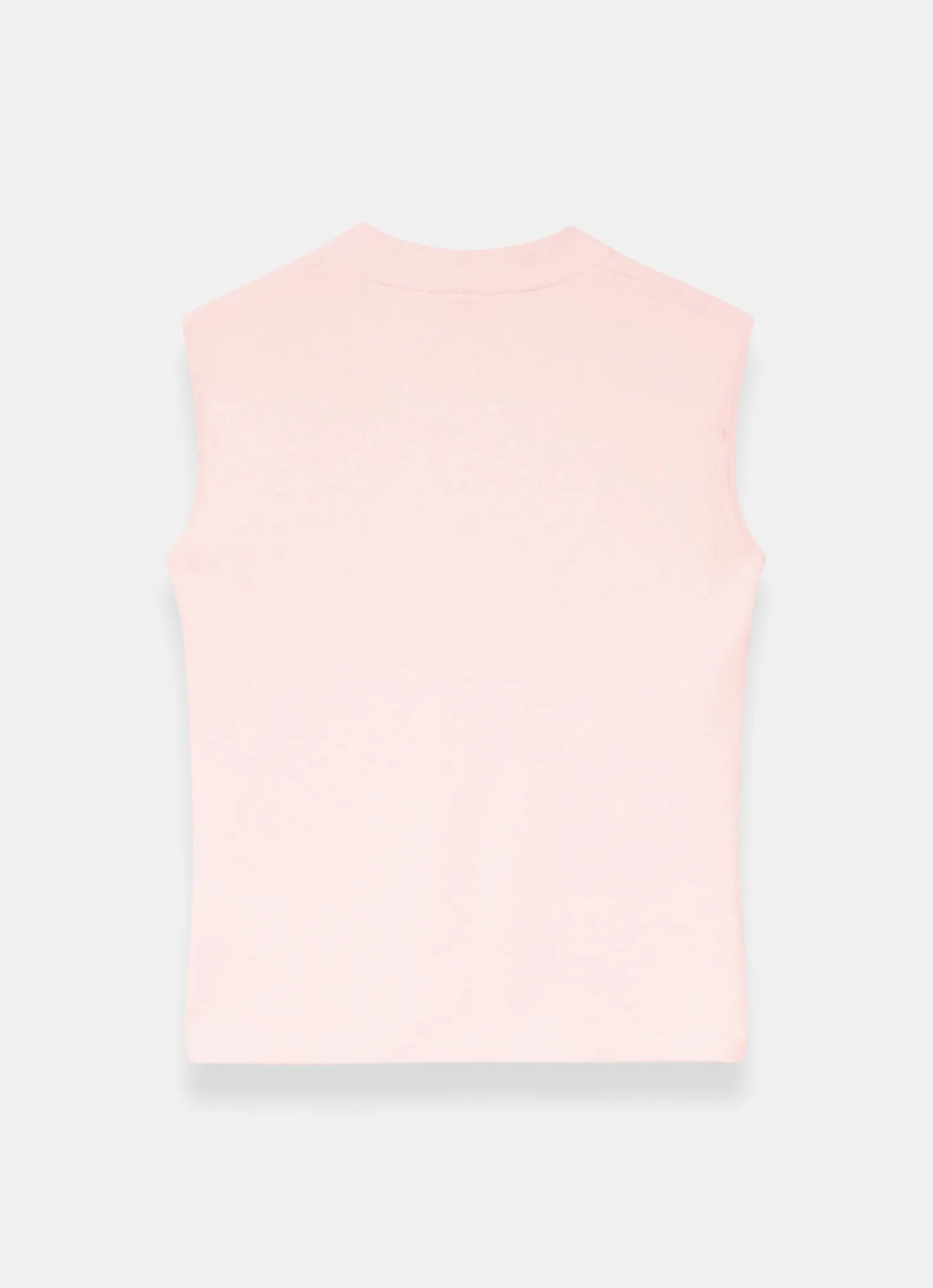 Pink Wool Blend Sleeveless Knit Top